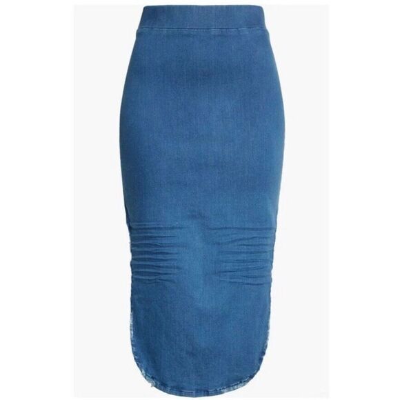 Frank & Eileen Donegal Unforgettable Skirt in 1977 Medium Denim Wash 2 NEW $268 - Picture 7 of 8